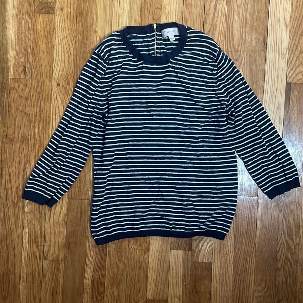 Nordstrom Rack Blue and White Striped Sweater